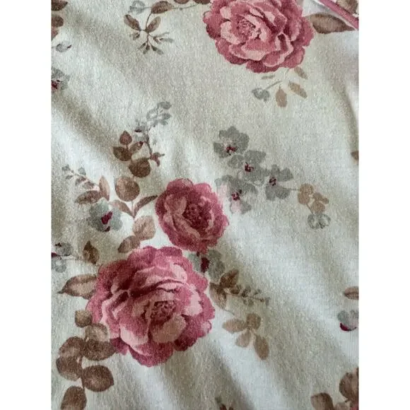 Laura Ashley Floral Pink Longsleeve Pajama Set Sz. Large - Picture 6 of 13